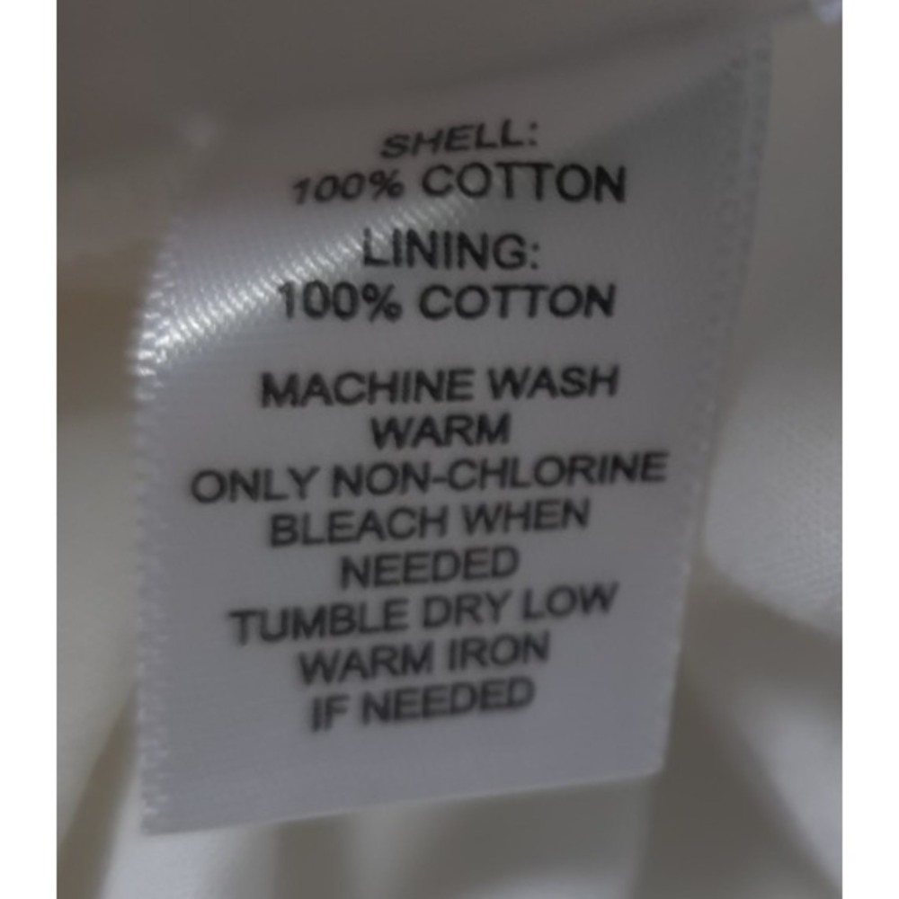 Ann Taylor Loft Women's 8 White 100% Cotton Lined‎ Skirt Side Zip Lightweight - Picture 5 of 5